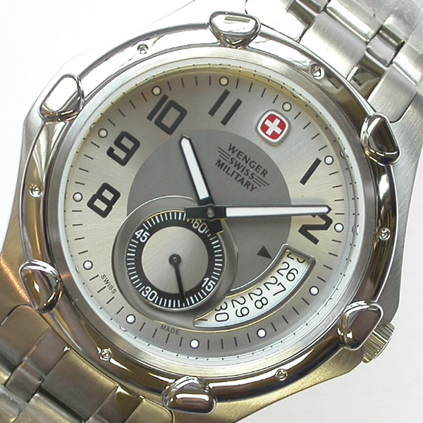 225 GENTS 40MM WENGER SS 100M WR GREY DIAL BRACELET STANDARD ISSUE